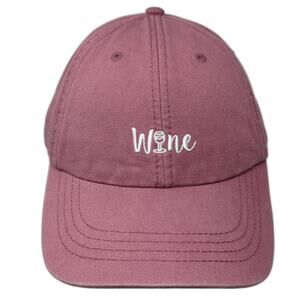Wine Slideback Baseball Cap Red One Size Adjustable Vented Holes State Of Mine